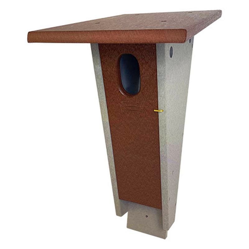 Recycled Poly Slant-Front Bluebird Box Brown/Gray